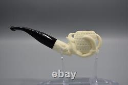 Carved CLAW Figure Pipe Block Meerschaum-NEW Handmade W CASE#1752