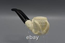 Carved CLAW Figure Pipe Block Meerschaum-NEW Handmade W CASE#1752