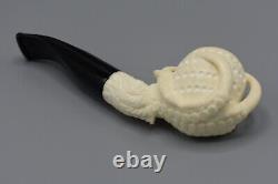 Carved CLAW Figure Pipe Block Meerschaum-NEW Handmade W CASE#1752