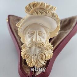 Cavalier meerschaum pipe handcarved block meerschaum by CPW #4647