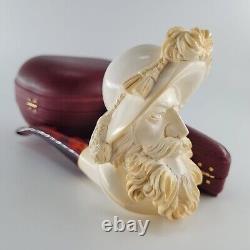 Cavalier meerschaum pipe handcarved block meerschaum by CPW #4647