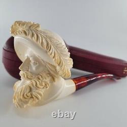 Cavalier meerschaum pipe handcarved block meerschaum by CPW #4647