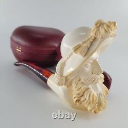 Cavalier meerschaum pipe handcarved block meerschaum by CPW #4647