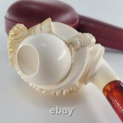 Cavalier meerschaum pipe handcarved block meerschaum by CPW #4647