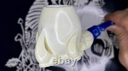 Çelebi Meerschaum Claw, with Case, Hand Carved