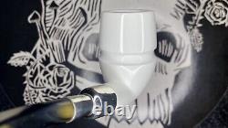 Çelebi Meerschaum Silver Spigot Billiard, with Case, Hand Carved