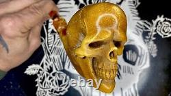 Çelebi Meerschaum Skull, with Case, XL High Detail? Hand Carved by Kenan