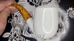 Çelebi Meerschaum Smooth Etched, with Case, Hand Carved