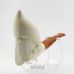 Christmas Gnome Block Meerschaum Pipe, With Case and Christmas Pouch, UMP