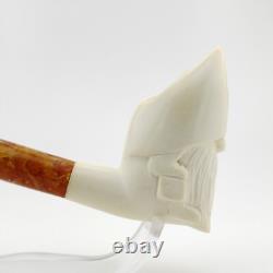 Christmas Gnome Block Meerschaum Pipe, With Case and Christmas Pouch, UMP