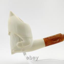 Christmas Gnome Block Meerschaum Pipe, With Case and Christmas Pouch, UMP