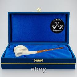 Christmas Gnome Block Meerschaum Pipe, With Case and Christmas Pouch, UMP