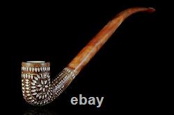 Churchwarden Bent Pipe by Ali New Block Meerschaum Handmade W Case#414