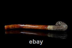 Churchwarden Bent Pipe by Ali New Block Meerschaum Handmade W Case#414