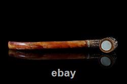 Churchwarden Bent Pipe by Ali New Block Meerschaum Handmade W Case#414