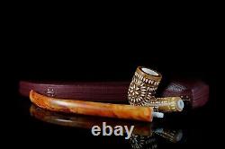 Churchwarden Bent Pipe by Ali New Block Meerschaum Handmade W Case#414