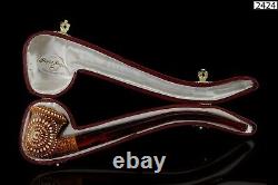 Churchwarden Lattice Calabash Pipe New Block Meerschaum Handmade W Case#1127