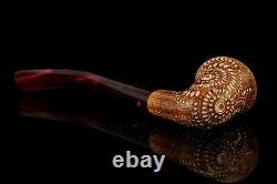 Churchwarden Lattice Calabash Pipe New Block Meerschaum Handmade W Case#1127