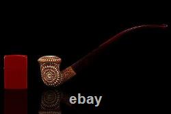 Churchwarden Lattice Calabash Pipe New Block Meerschaum Handmade W Case#1127