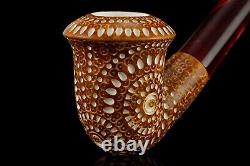 Churchwarden Lattice Calabash Pipe New Block Meerschaum Handmade W Case#1127