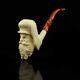 Civil War Soldier Pipe By Kenan Block Meerschaum-new Handmade With Case#128