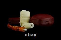 Civil War Soldier Pipe New Block Meerschaum Handmade From Turkey W Case#105