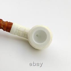 Classic Floral Block Meerschaum Pipe, With Case, Unique Meerschaum Pipes