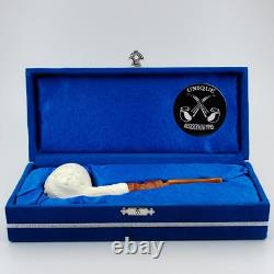 Classic Floral Block Meerschaum Pipe, With Case, Unique Meerschaum Pipes