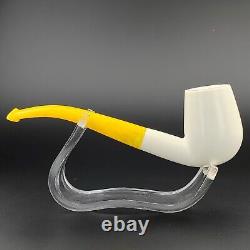 Classic Smooth Block Meerschaum Pipe, With Case, Unique Meerschaum Pipes