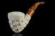 Classic Block Meerschaum Pipe Hand Carved Smoking Tobacco W Case Md-141