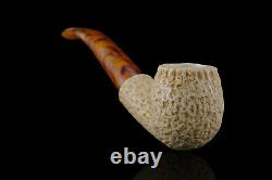 Classic block Meerschaum Pipe tobacco hand carved smoking pfeife with case
