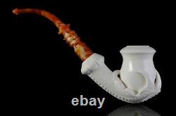 Claw Holds Calabash Pipe By Ali New-block Meerschaum Handmade W Case#79