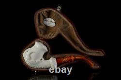 Claw Holds Calabash Pipe By Ali New-block Meerschaum Handmade W Case#79