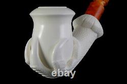 Claw Holds Calabash Pipe By Ali New-block Meerschaum Handmade W Case#79