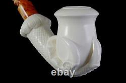 Claw Holds Calabash Pipe By Ali New-block Meerschaum Handmade W Case#79