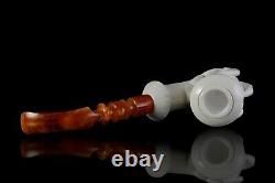 Claw Holds Calabash Pipe By Ali New-block Meerschaum Handmade W Case#79