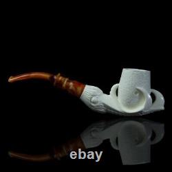 Claw Holds Egg Pipe Block Meerschaum-NEW Handmade With Case#107