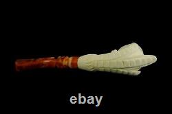 Claw Holds Egg Pipe Block Meerschaum-NEW Handmade With Case#1310