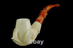 Claw Holds Egg Pipe Block Meerschaum-NEW Handmade With Case#706