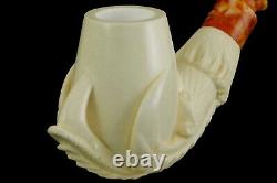 Claw Holds Egg Pipe Block Meerschaum-NEW Handmade With Case#706
