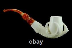 Claw Holds Smooth Egg Pipe Block Meerschaum-NEW Handmade With Case#1377