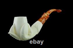 Claw Holds Smooth Egg Pipe Block Meerschaum-NEW Handmade With Case#1377