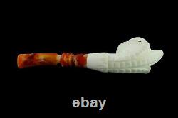 Claw Holds Smooth Egg Pipe Block Meerschaum-NEW Handmade With Case#1377