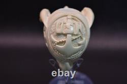 Claw Holds US NAVY COMMAND PIPE New Block Meerschaum Handmade W Case-Stand#268