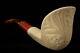 Cobra Hand Carved Block Meerschaum Pipe Made By Emin Brothers In Case 6539