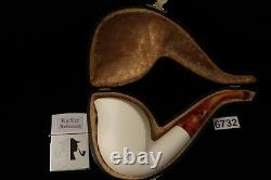 Cobra Smooth Hand Carved Block Meerschaum Pipe in a fitted CASE 6732