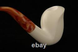 Cobra Smooth Hand Carved Block Meerschaum Pipe in a fitted CASE 6732