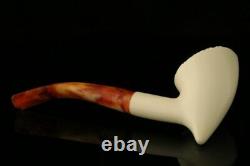 Cone Hand Carved Block Meerschaum Pipe with a fitted CASE 9976