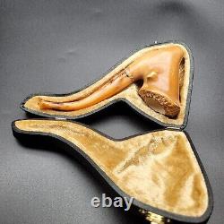 Darkened Freehand meerschaum pipe handmade block meerschaum by CPW Pipes #631