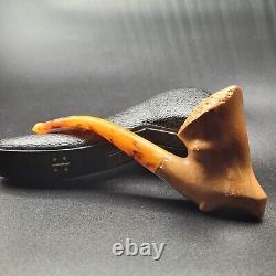 Darkened Freehand meerschaum pipe handmade block meerschaum by CPW Pipes #631